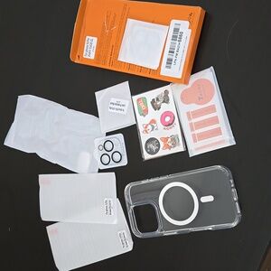 Tauri iPhone 16 Pro Clear Phone Case with Accessories